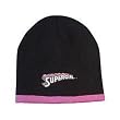 Black Supergirl Beanie Knit Steep Hat (youth size)