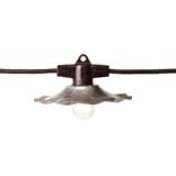 Huntington Lighting 102 Galvi 50 Foot String Light with 10 Galvanized Steel Shades