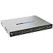 Linksys 48-port 10/100 + 2-port 10/100/1000 Gigabit Smart Switch with 2 combo SFPs and PoE SLM248P - Switch - 48 ports - EN, Fast EN - 10Base-T, 100Base-TX + 2x10/100/1000Base-T/SFP (mini-GBIC)(uplink) - 1U