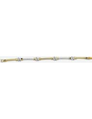 14k Imported Cubic Zirconia Bracelet 7"