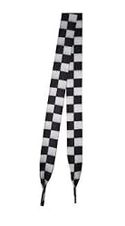 Foot Galaxy 45" Black and White Checkered Printed Shoe Laces