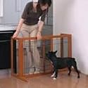 Richell Wood Freestanding Gate, High-Small, Autumn Matte Finish