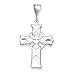 Sterling Silver Celtic & Iona Cross Pendant with 20 Inch Sterling Silver Chain