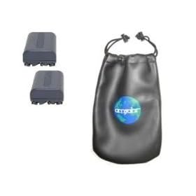 ValuePack (2 Count): Digital Replacement Battery for Specific Digital Camera and Camcorder Models / Compatible with SONY NP-FM30, NP-FM50, NP-FM51 - Includes Leatherette Camera / Lens Accessories Pouch