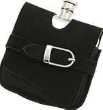 New - Elegance Stainless Steel Flask with Suede Wrap by VISOL
