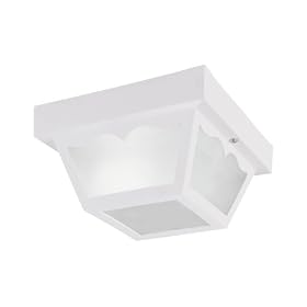 Westinghouse 64498 Energy Star One-Light Outdoor Flush Mount Porch Light, White with... by Westinghouse