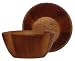 Wood Small Round Bowl 6"D x 3"H Set of 2