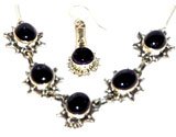 Earring and Necklace Sets Sterling Silver and Amethyst Gemstones Handmade Indian Jewelry (gnklcs233)