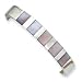 Sterling Silver 10mm Pink MOP Hinged Bangle Bracelet