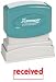 Xstamper One-Color Title Message Stamp, Received, Pre-Inked/Re-Inkable, Red (1223)