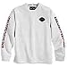 Harley Davidson Men's White Long Sleeve Crew Neck Shirt. Embroidery. 98222-07VM