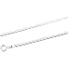 14K White Gold Solid Beveled Herringbone Chain - 16 inches