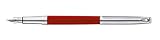 Caran D'ache Madison Bicolor Red Silver Plated Broad Point Fountain Pen - CA-4690480