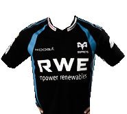 Kooga Ospreys Home Shirt XSB 3-4 Years 2011/2012 Kooga Ospreys Home Shirt XSB 3-4 Years 2011/2012