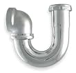 Industrial Grade 1PNN3 J-Bend w/Elbow, Brass, Pipe Dia 1 1/2 In