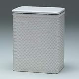 Redmon 617 Wicker Hamper w/Vinyl lid (White)