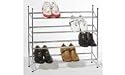 4-TIER CHROME SHOE RACK STACKABLE & EXTENDABLE