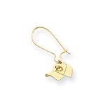 Arizona Diamondbacks Cap Wire Earrings - 14k Yellow Gold