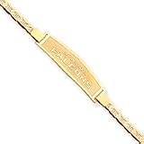 14K Atlanta Falcons Medium Satin Id Anchor Bracelet