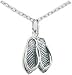 Sterling Silver & Anti Tarnish Cool and Funky Flip Flop Shaped Pendant - Pure Silver Jewelry By Gems Couture