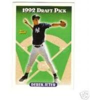 Derek Jeter 1993 Topps Baseball Mint Rookie Card #98 1992 Draft Pick in Protective Display Case