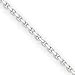 14k White Gold .95mm Solid D-Cut Cable Chain - 30 Inch