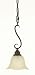 Murray Feiss P1095GBZ One-Light Morningside Collection Mini Pendant, Grecian Bronze with Cream Snow Glass Shade