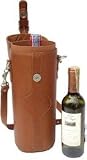 Single Leather Wine Carriers