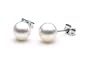 AugustinaJewelry AAA Quality Round 7-7.5mm Akoya SaltWater cultured White Pearl Earrings with 18K White Gold Mount