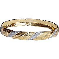 Gold and Rodium Plated Bracelets Costume Jewelry from India Unique Gift for Her 2.3 inches