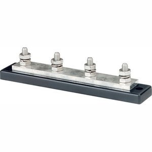 Blue Sea Systems 2106 MaxiBus 250 Ampere Common BusBar (4 x 5/16-Inch Stud Terminals)