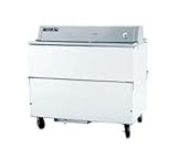 Beverage Air STF49-1-W 49" White Vinyl Dual Sided Milk Cooler | 12-Crate Ca ....