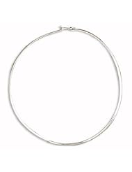 Sterling Silver 16 Inch 2mm Round Collar with Closed Back