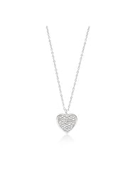 Pave Heart Pendant Necklace