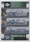 2007 Upper Deck Future Stars Clear Path to History Triple Signatures #DMY - Stephen Drew/Miguel Mont