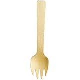 Perfect Stix Spork 100-100  Disposable Wooden Spork, 4" (Pack of 100)