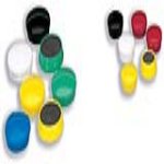 5 Star Office Round Plastic Covered Magnets 32mm 
