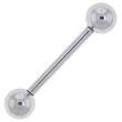 14 Gauge STEEL BARBELL Tongue Ring 1/2" 5mm