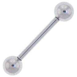 14 Gauge STEEL BARBELL Tongue Ring 1/2Inches 5mm by 