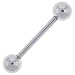 14 Gauge STEEL BARBELL Tongue Ring 1/2Inches 5mm