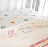 Izziwotnot CotBed Flat Sheet & Fitted Sheet. ABC SAFARI