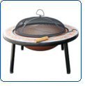 Alpine FPM100 Mosaic Garden Firepit and BBQ Grill - Round