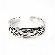 Sterling Silver Antique Style Toe Ring - 5mm Band Width