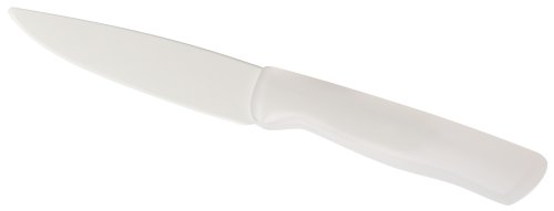 AdHoc Ceramic-Messer CeraStar, 9 cm, Gem&uuml;semesser, wei&szlig;, mit Holzbox