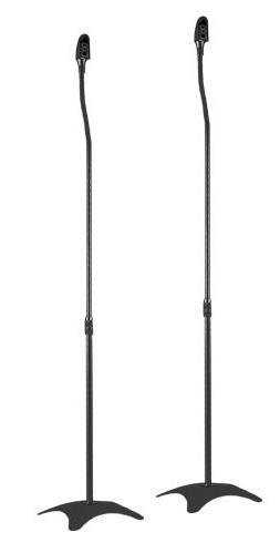 Black Low Profile Satellite Speaker Stands (Set of 2)