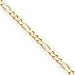14k 2.2mm Concave Figaro Link Chain Anklet - 10 Inch