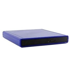 USB Slim Portable DVD External Optical Drive (Blue)