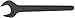 JW Winco A53702 Black Finish Special Steel Single Open Ended Milled Jaw Wrench, 32mm Opening, 275mm Length x 12mm Thick