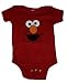 Sesame Street Elmo Face Infant Baby Onesie Creeper Red
