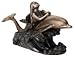 YTC Bronze Metal Colored Ocean Mermaid Riding Dolphin Figurine Display